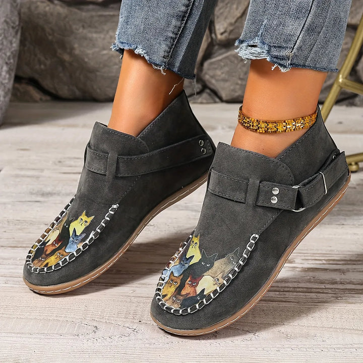 Cara - Buckle Detail Comfort Loafers