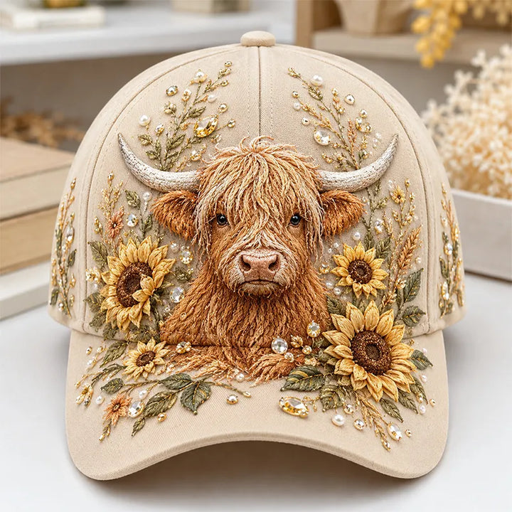 Arlena - Floral Horse Accent Cap