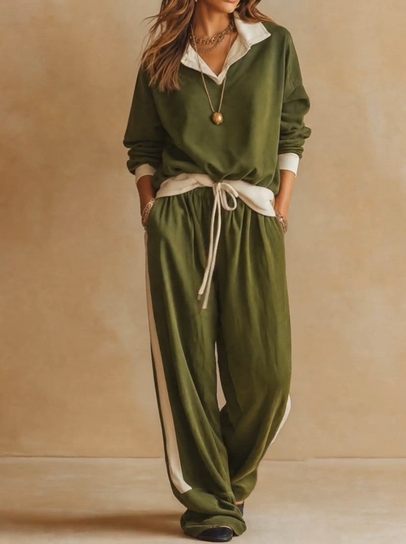 Ruby - Relaxed Polo Wide-Leg Trouser Set