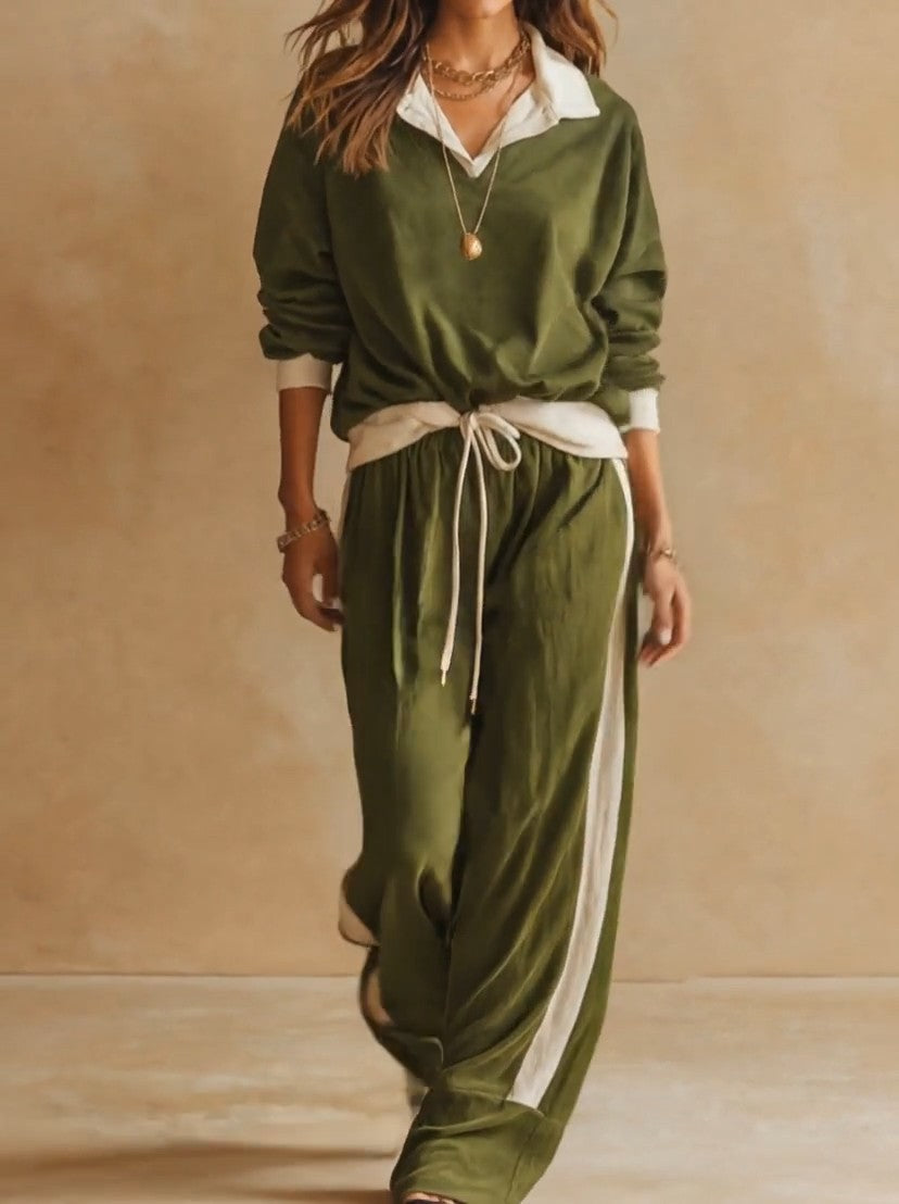 Ruby - Relaxed Polo Wide-Leg Trouser Set