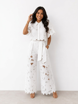 Avalina - Soft-Touch Blouse & Trousers Set
