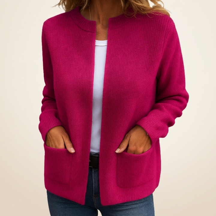 Sylverine - Open Front Pocket Knit Cardigan