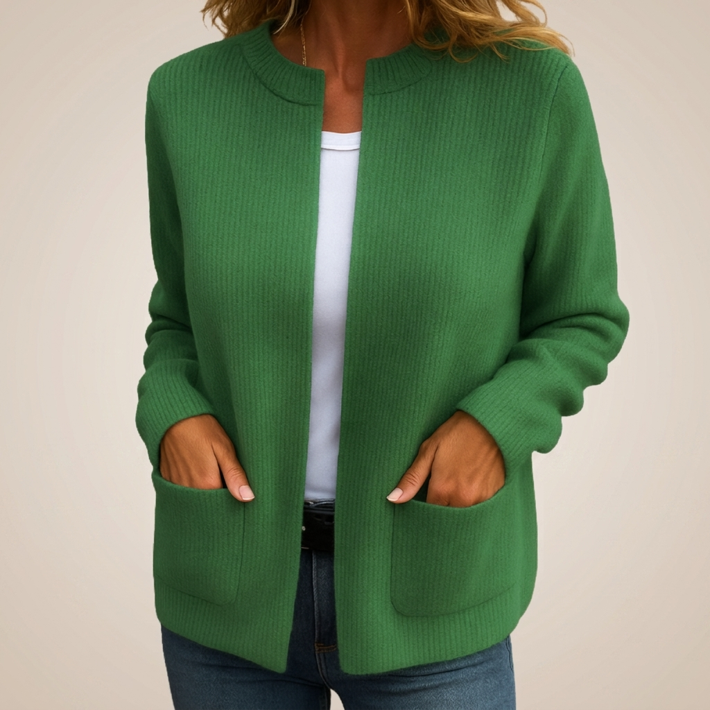 Sylverine - Open Front Pocket Knit Cardigan