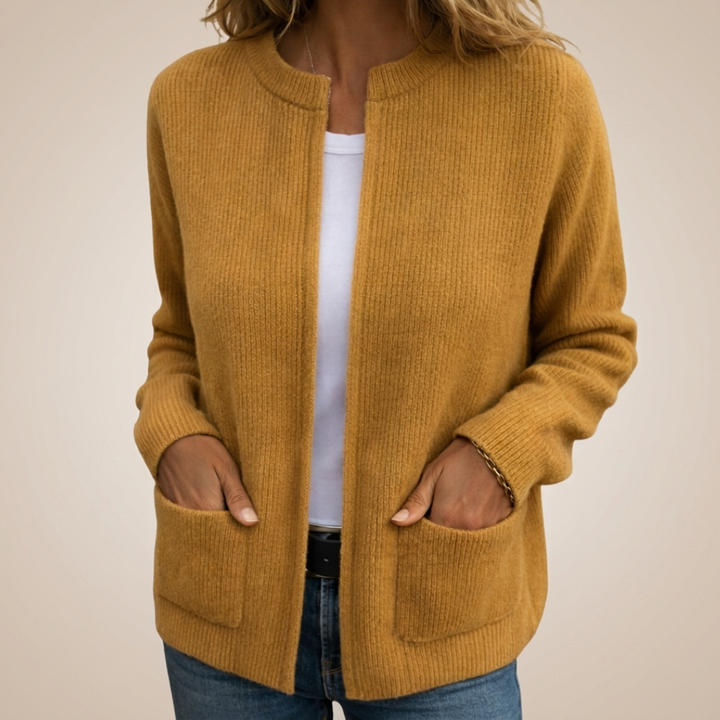 Sylverine - Open Front Pocket Knit Cardigan
