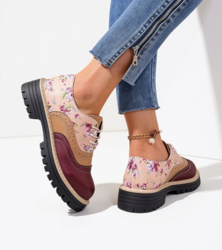 Dagna - Premium Floral Oxford Shoes
