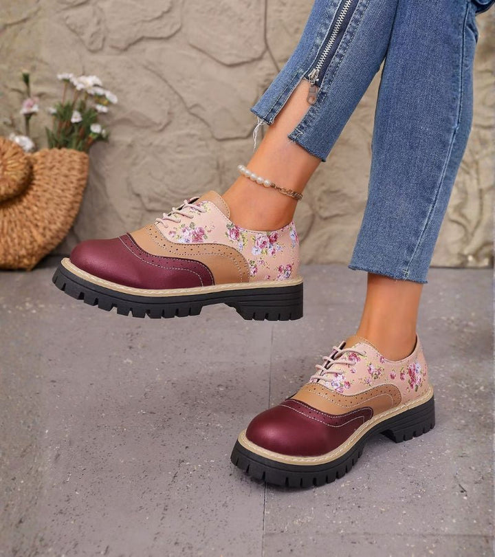 Dagna - Premium Floral Oxford Shoes