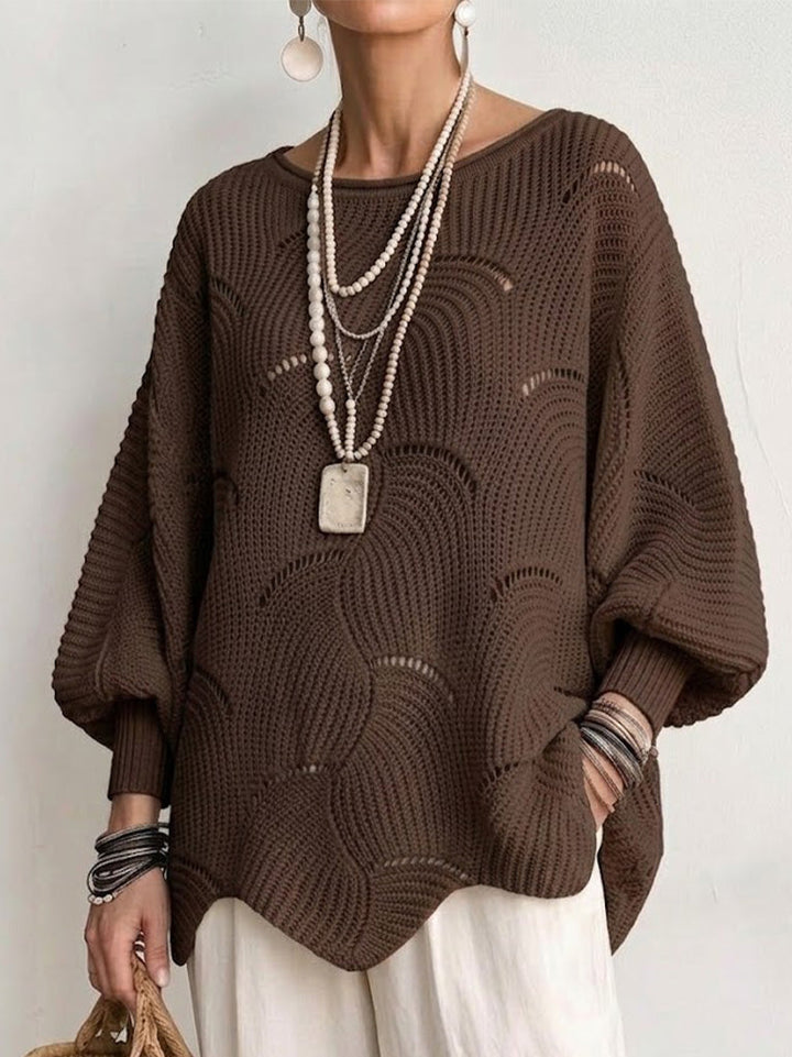 Coravina - Textured Open-Knit Sweater