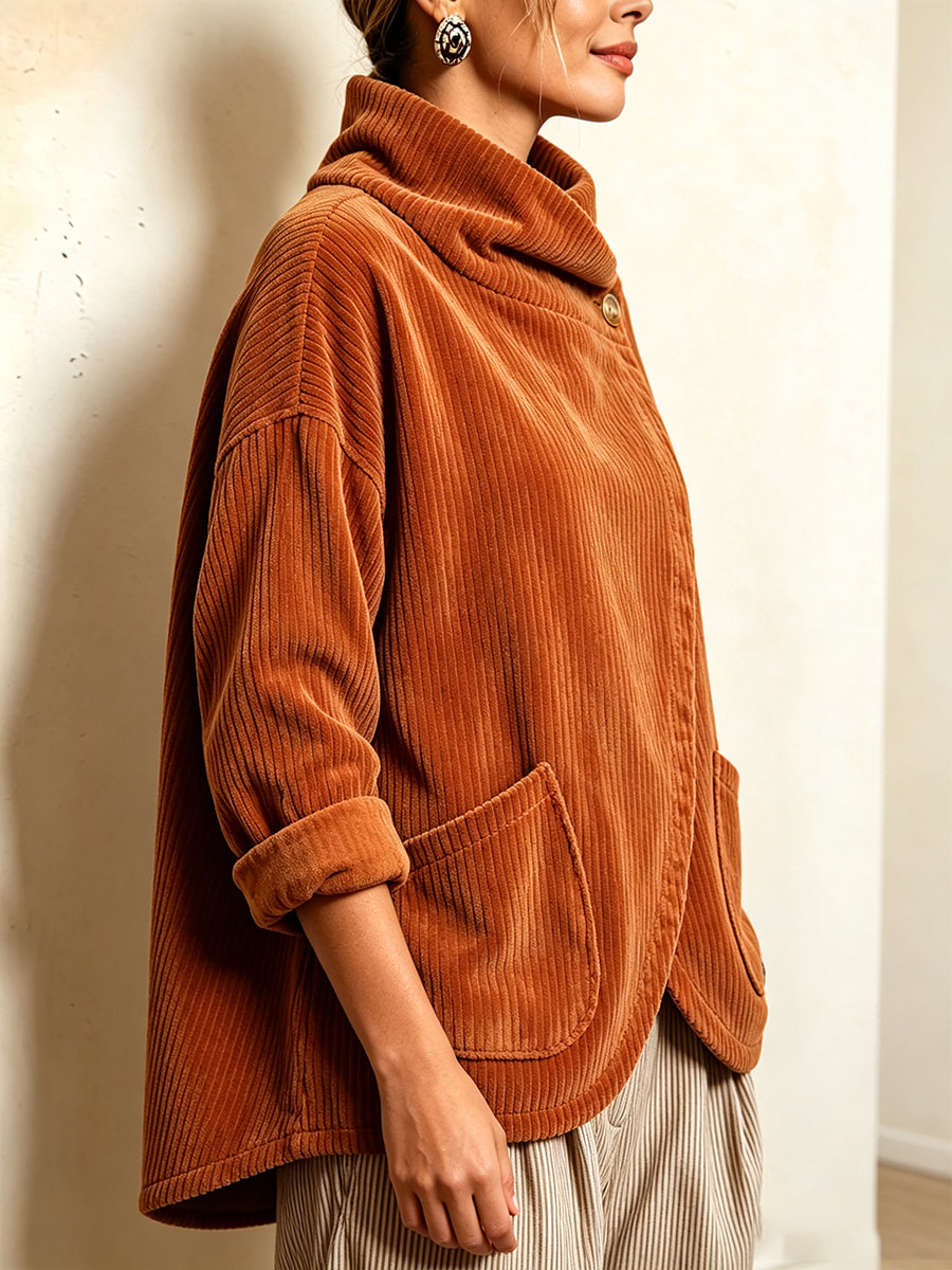 Sioned - Textured Oversized Sweater Jacket