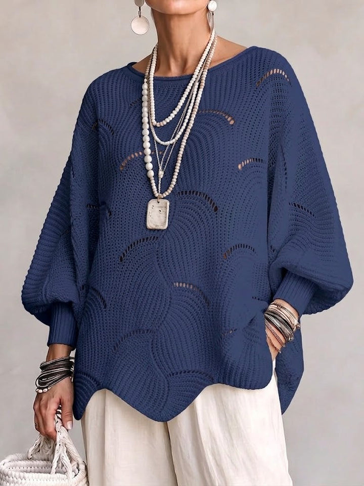 Coravina - Textured Open-Knit Sweater