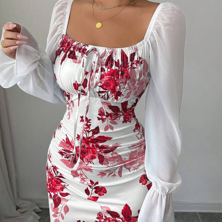 Noevalle - Soft-Touch Floral Mermaid Dress