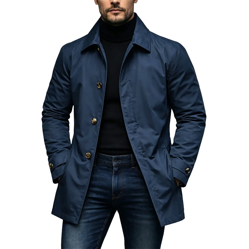 Cassius - Waterproof Mid-Length Trench Coat