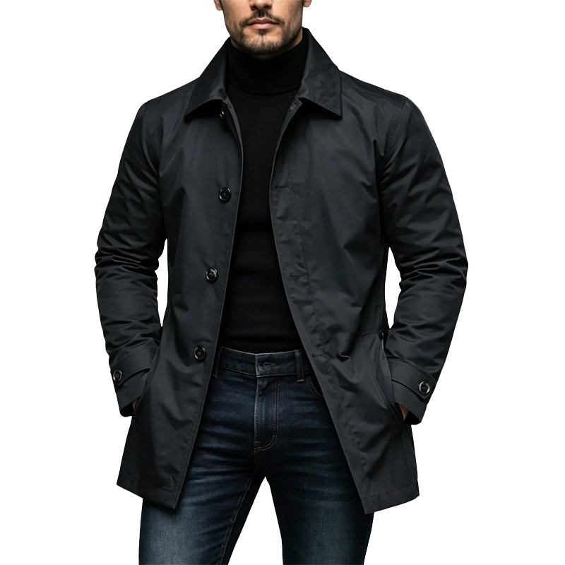 Cassius - Waterproof Mid-Length Trench Coat
