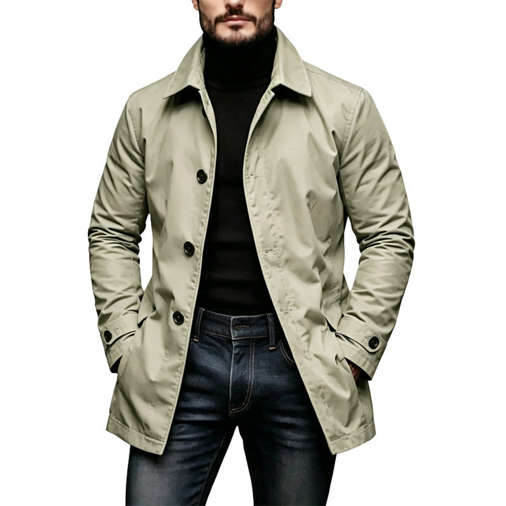 Cassius - Waterproof Mid-Length Trench Coat