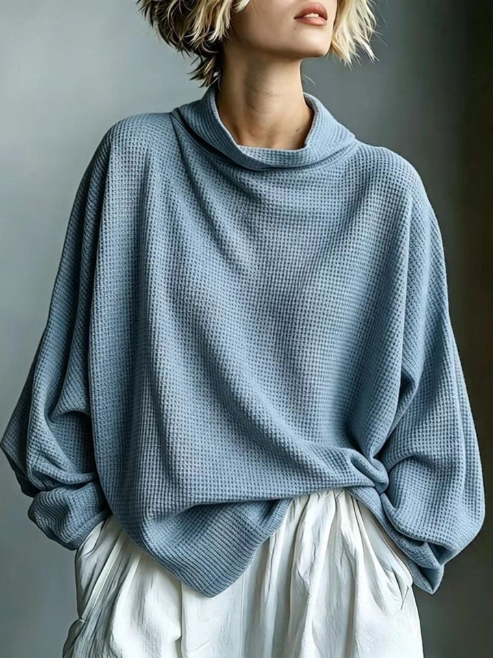 Aella - Textured Oversized High-Neck Top